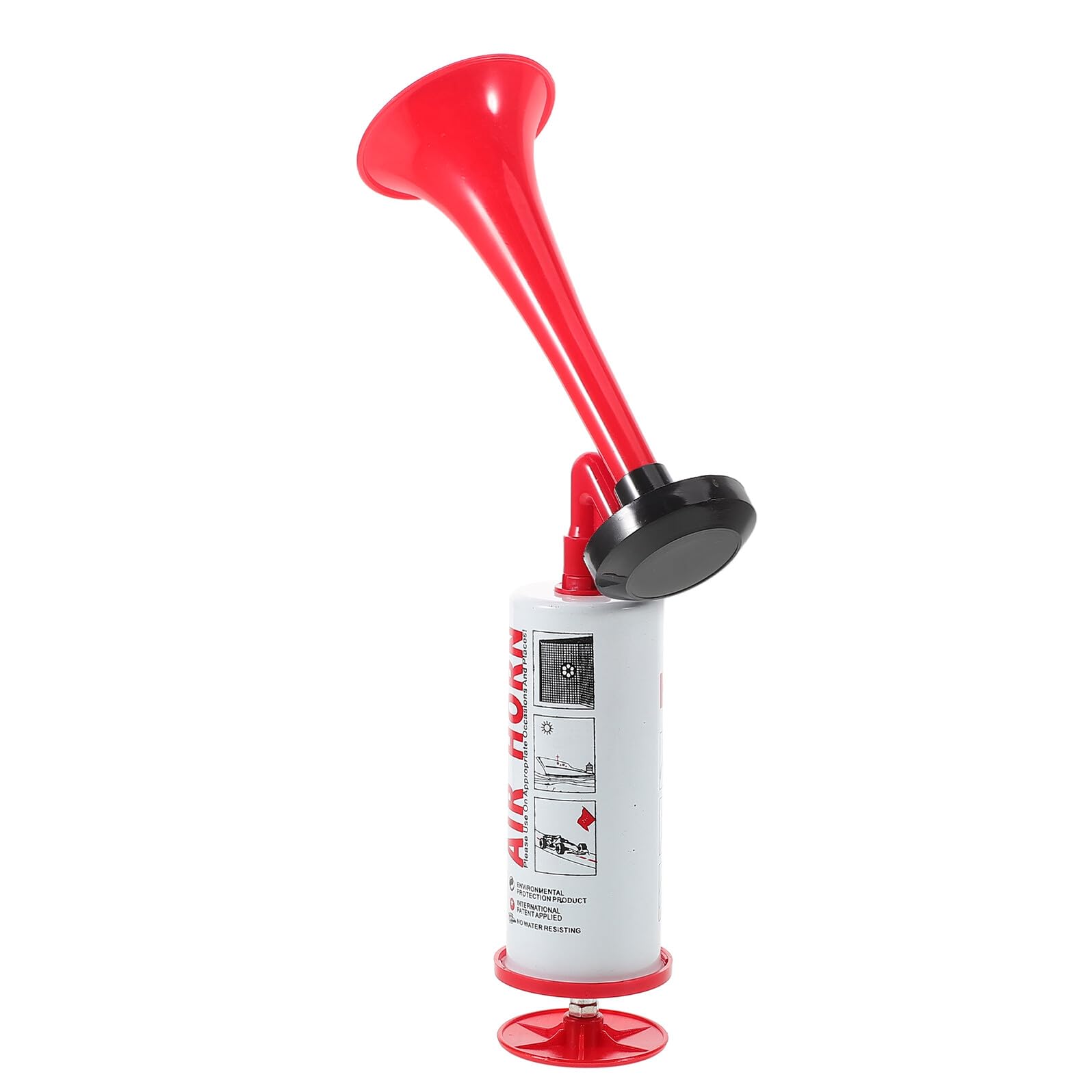 2 Stück Handliches Air Horn Lautes Signalhorn für Sport Boot Feuerwehr Tragbares Verschleißfestes Druckluft Horn in Rot Klare Durchdringende Schallqualität für Unterwegs