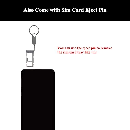 Miniatura 4 de 2 piezas de soporte para bandeja de tarjeta SIM (versión simple Sim)  ranura para tarjeta micro SD con pin de expulsión de repuesto para Samsung