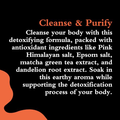 Detox Babe Bye Bye Toxins Organic Detox Bath Salt Soak (8 oz) | Epsom Salt, Pink Himalayan Salt, Matcha Green Tea Extract, Dandelion Root | Herbal Essential Oils Soak | Spa Bath Gift - Image 3