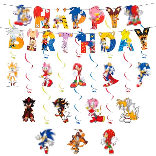 Luclay Happy Birthday Decorations Banner Birthday Banner Party Decorations Bunting Garland and Hanging Decor BirTHday BanNer for Kids Theme Party Supplies BirThday Decorations