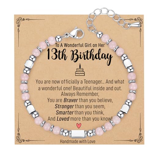 4mm Gemstone Birthday Bracelets for Women,10th to 60th Birthday Gifts for Women, Friend, Sister, Daughter, Mom, Grandma...
