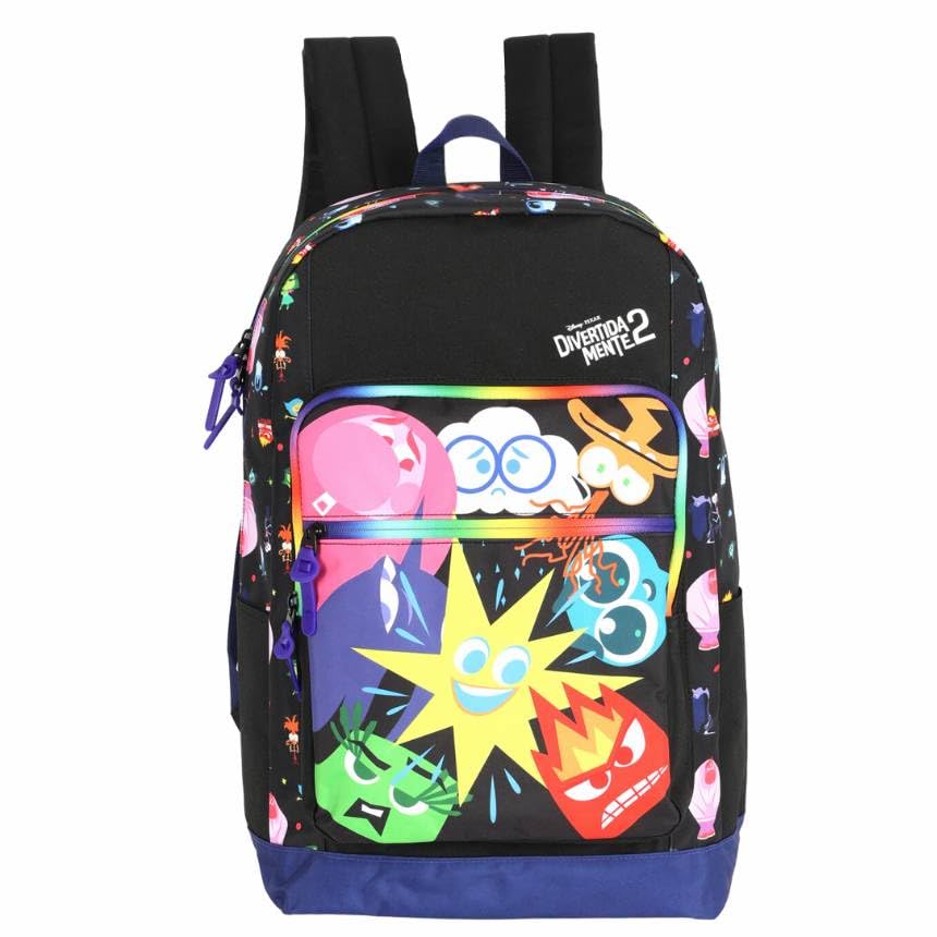 Mochila Costa Escolar Juvenil Divertida Mente by Luxcel Ref 47756 (PRETO)