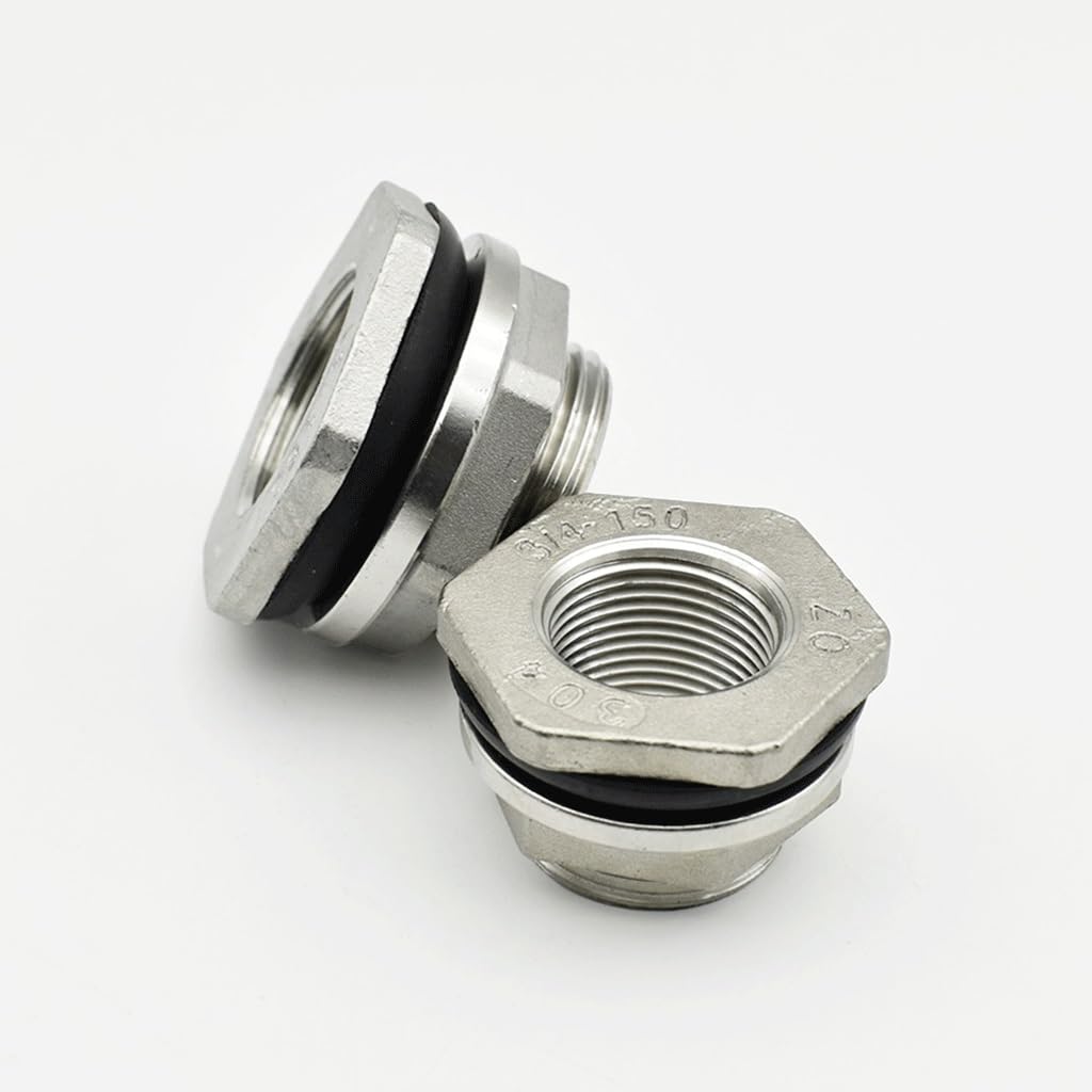 Accesorio de tubería de fundición, rosca hembra BSP, accesorio de tubería de acero inoxidable 304, adaptador de conector de tanque de agua de mamparo, for conectores de manguera de jardín doméstico, a