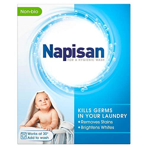 Napisan Non Bio Stain Remover Powder, 800g, Pack of 1, Kills 99.9% Bacteria in Your Laundry for a More Hygienic Wash, Disinfectant & Stain Remover Even at 30°C, 26 Washes