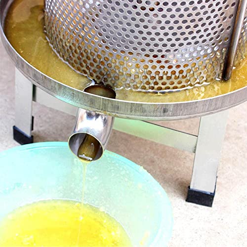 fikujap Manuelle Honigschleuder, Edelstahl-Weinfruchtpresse Mit T-Förmigem Griff, Honigpresse – Bild 4