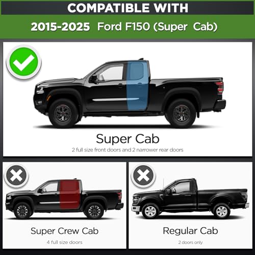 Estribos laterales para Ford F150 2015-2025 TNMT acero inoxidable miniatura 3