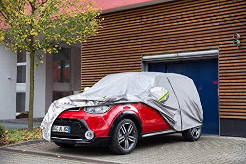 Image of Koukou SUV Car Cover Custom Fit Kia Soul from 2009 to 2025,Waterproof Car Cover All Weather for Automobiles Outdoor Indoor with Zipper Door, Sun Rain Dust Snow Protection.
