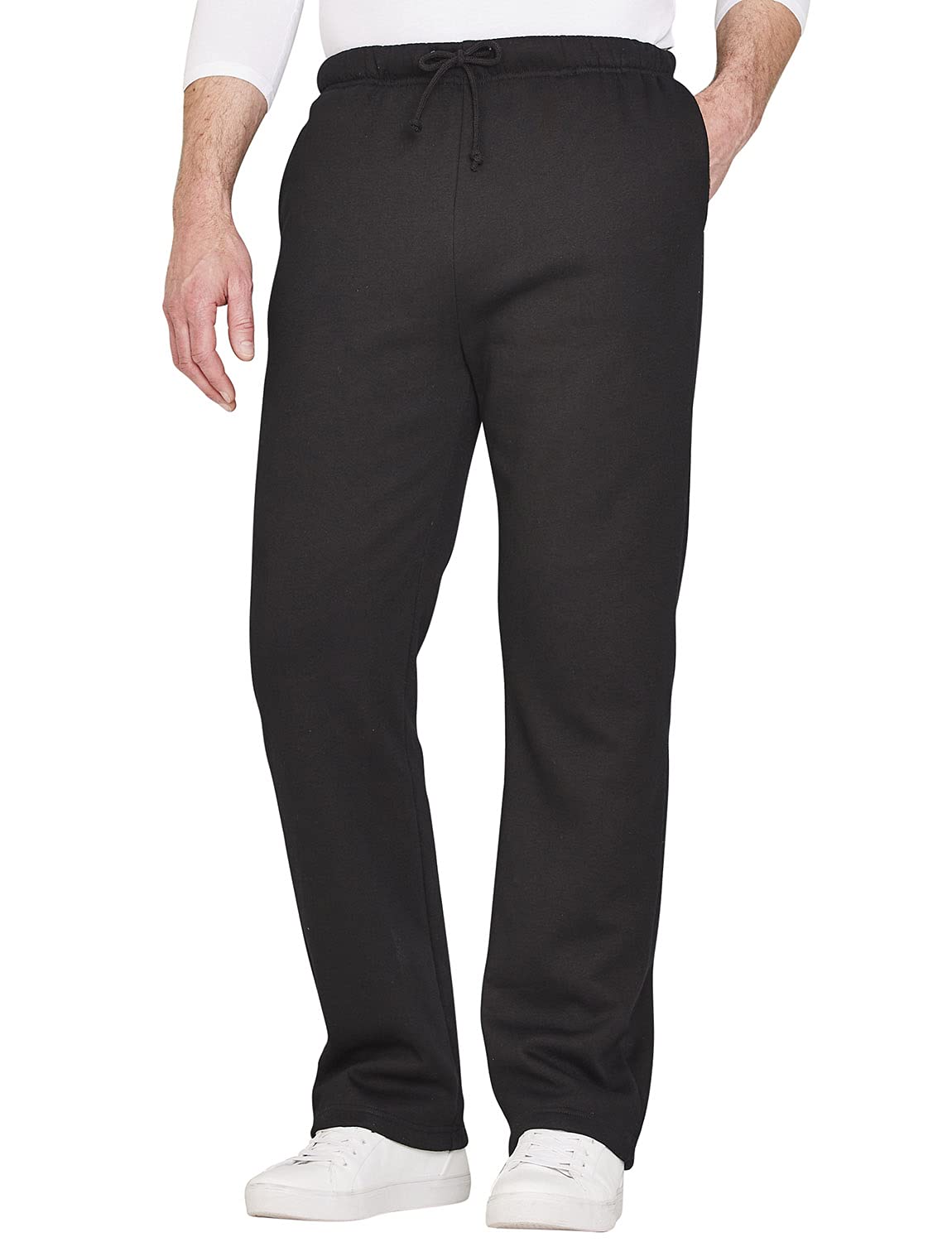 Pegasus Men's Black Sherpa-Lined Knitted Jog Pant Warm And Cozy 48W / 29L