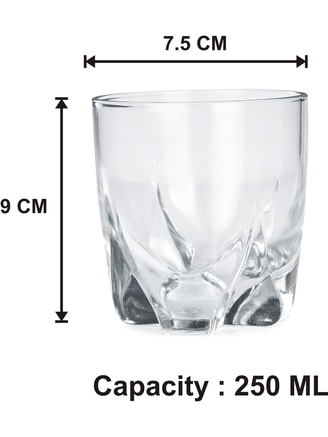 AFAST Party Perfect Glasses for Water, Juice, Cocktails, Smoothies and Other Drinking Beverages, Glass, Clear, Pack of 11, 7.5 X 7.5 X 9 CM 2