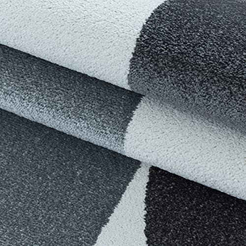Tapis fermeture éclair gris 80x250 de couloir moderne - 7