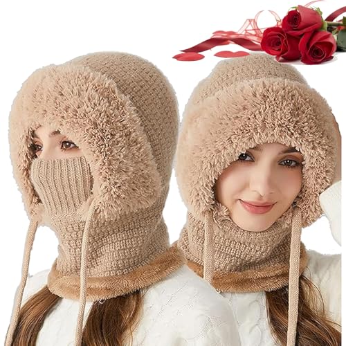Bonnet echarpe femme cache-cou chaud pour la randonnee