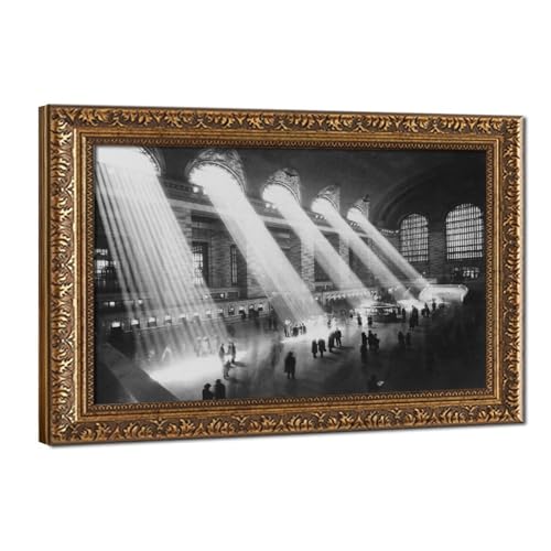 Impression sur toile New York vintage Grand Central Station déco bureau 40x60cm