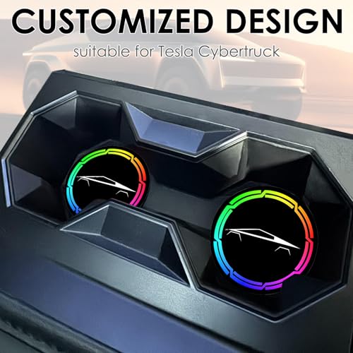 Portavasos para Tesla Cybertruck 2024-2025, 2 piezas negro miniatura 2
