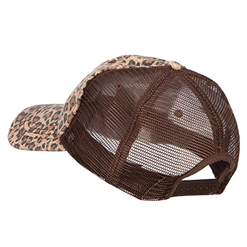 Gorra Trucker con Estampado Leopardo Marrón miniatura 2