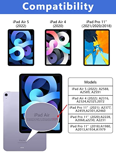 Privacy Screen Filter For Ipad Air 5/4 10.9 Inch (2022/2020), Privacy Screen Shield Ipad Pro 11 Inch (2021, 2020, 2018) Removable & Reusable Easy Installation Anti Glare [Landscape Privacy] #TOP5