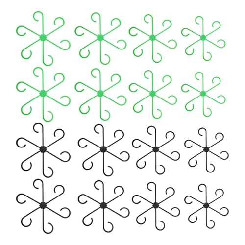 CHROMACRAFT Porta Piante da 16 Pezzi, Supporto per Piante in 4 Misure, Supporto per Piante, Anello di Supporto da Giardino, Supporto per Fiori, Rose, Pomodori