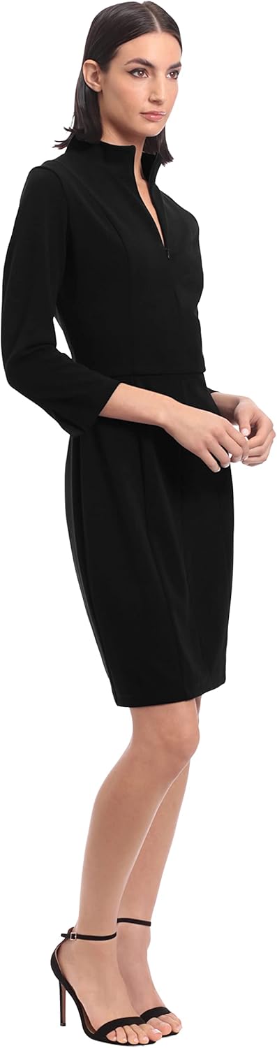 Donna Morgan Womens Notch Neck Sleek Sheath Dress Office Workwear - Image 2