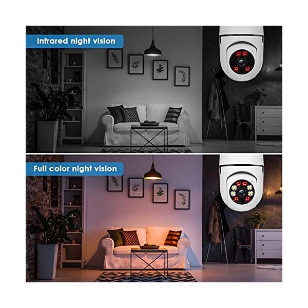 UPULTRA Security Camera 2packs 1080P Wireless WiFi Outdoor Home IP Camera E27 360 Degree