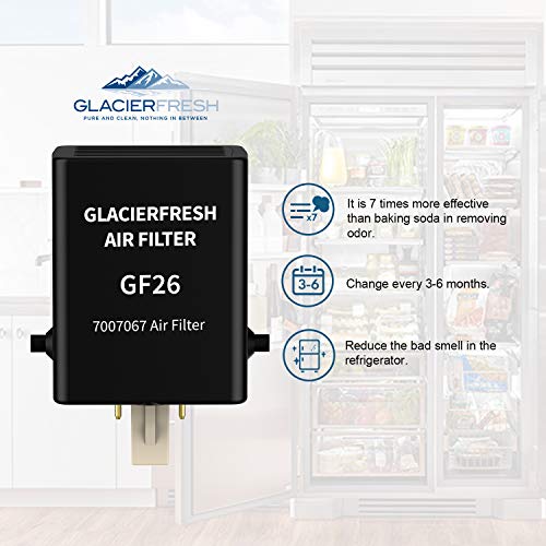 GLACIER FRESH 7007067 Air Purification Cartridge, Air Filter Replacement For Refrigerator 7007076 Air Filter (1 Pack)