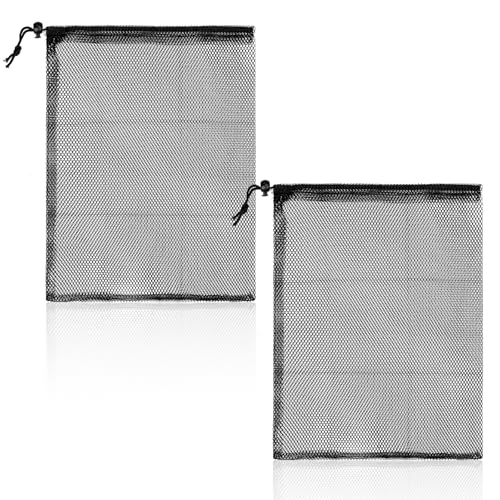 2stk Filterbeutel für Teichpumpen, 39x30cm Sperrbeutel für Wasserpumpen mit Kordelzug Verdickt Netz Filtermedienbeutel Windmühlenzubehör Teile für Springbrunnen im Freien