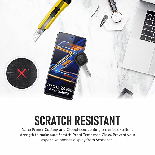Image of Supershieldz NeoGuard HD+ Tempered Glass Screen Protector Guard For iQOO Z5 (6.67 Inch), 9H Hardness, Anti-Static, Case-Friendly, Easy Installation Kit - 1 Pack