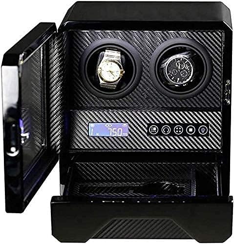 Watch Winders Automatic Watch Winder 2 Watches + 2 Storage Position with Drawer Touch LCD Digital Display Illumination Quiet Motor Watch Winder