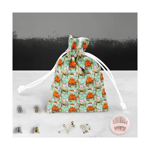 ArtzFolio Elephant Pattern D2 | Pouch Wrist Potli Bag | Bag for Weddings & Casual Parties - Image 5