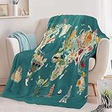 Couverture Polyvalente et Portable: Parfaite comme couverture de canapé, couverture de lit, pour les voyages en extérieur couvertures et couvertures adultes. Notre couverture il suffit de la rouler pour l’emporter partout, que ce soit à la plage, en camping-car ou lors de vos aventures en camping