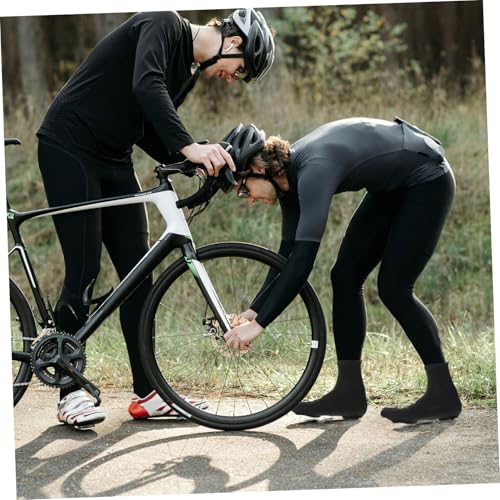 Cubiertas térmicas para calzado BESPORTBLE, 1 par, negras, tamaño 22x19 cm, para ciclismo y actividades al aire libre en invierno miniatura 5