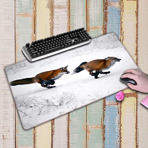 Preisvergleich Produktbild Schneetierdruck Mauspad Big Computer Gaming Zubehör Xl Large Mousepad Keyboard Gummispiele Pc Desk Pad 800X400X3Mm
