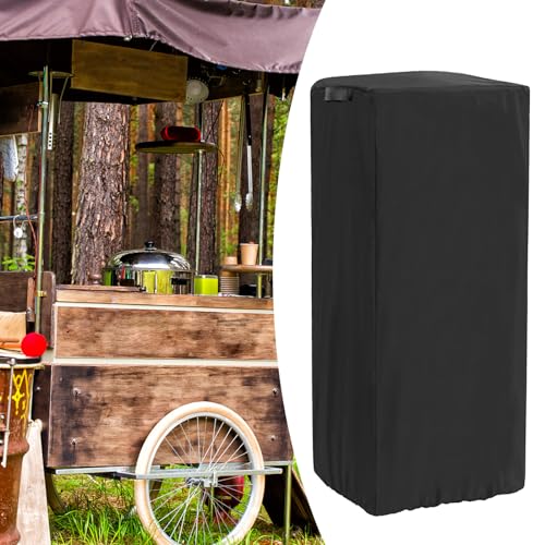 Image of 420D Popcorn Machine Cover, Dustproof Popcorn Maker Cart Cover With Windproof and Adjustable Drawstring Design 16 x 18 x 31inch