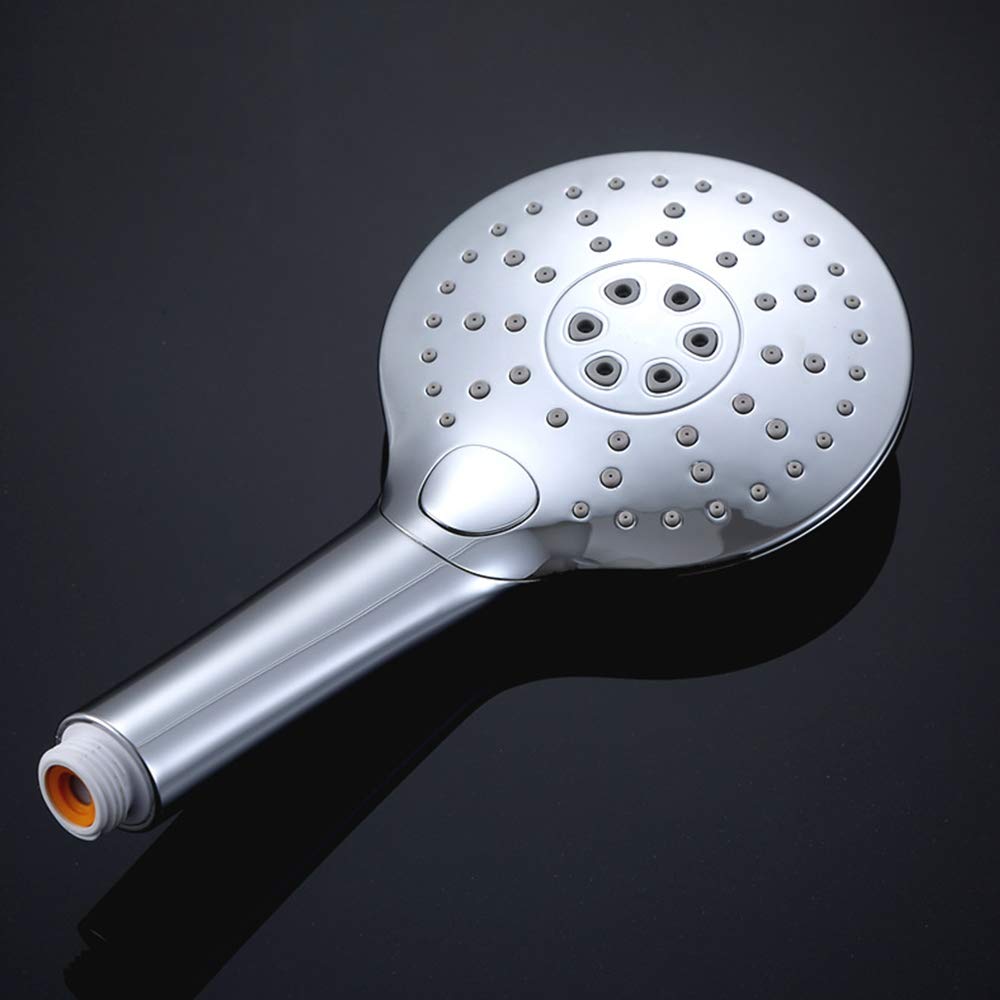 Doccia palmare ad alta pressione, interruttore a un pulsante con comando a una mano 3 funzioni con staffa for tubo flessibile for bagno,cromata,M (Size : M)