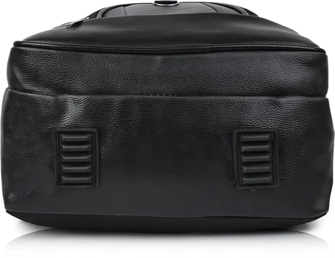 Image of Premium 40L Laptop Backpack for Men & Women | Faux Leather Office, Travel & College Bag with Padded Laptop Compartment & Organizer Pocket