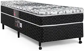 Cama Box + Colchão Castor Solteiro Class One Face Tecnopedic 96x203x52cm