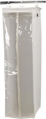 Household Essentials 311332 Bolsa de almacenamiento para ropa de armario colgante Lona natural