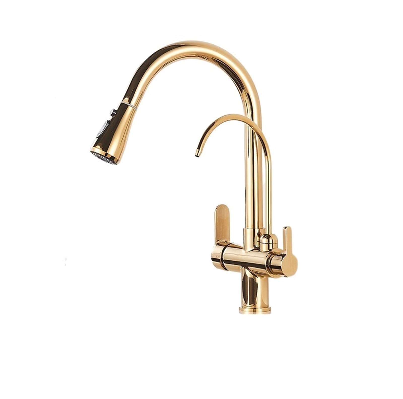 Robinet de cuisine purifié gris mélangeur eau chaude et froide pivotant à 360° LWX