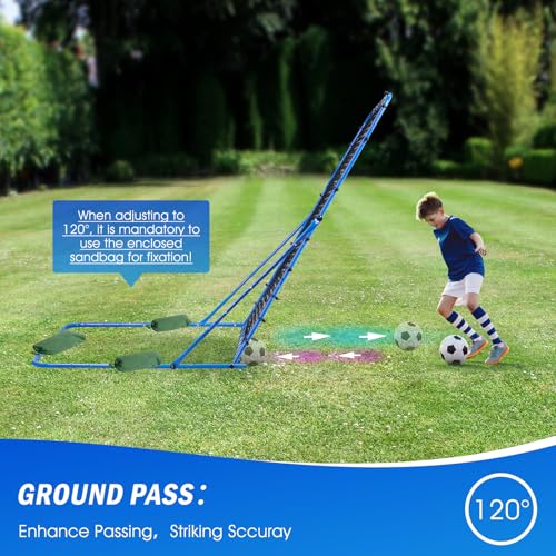 Image of Soccer Baseball Rebounder Net, Quick-Switch Angle Soccer Pitchback Volleyball Training for Control, Passing Practice, Easy Setup Soccer Goal Rebounder Gifts Aids & Equipment for Kids,Teens & Adults