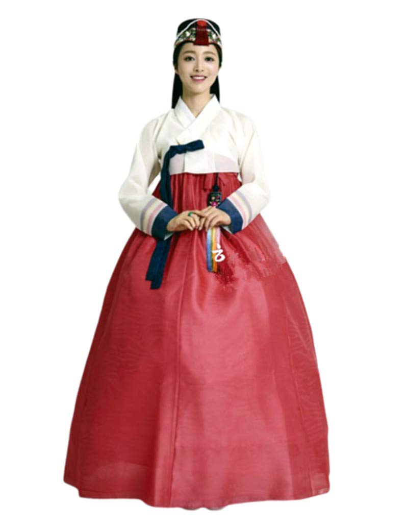 Korean Hanbok Dress for Women - Traditional Bride Wedding Costume (6 slices of skirt, 1)