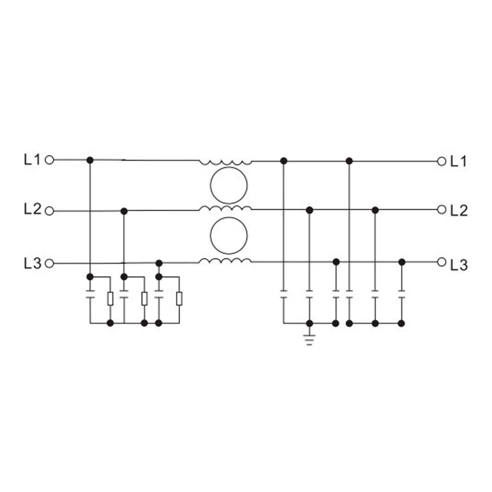 Filtro del Segnale Armonico, Filtro EMI Trifase AC250V 440V 30A Alimentatore Stabile Dimensioni Compatte Multifunzionale per Robot di Automazione