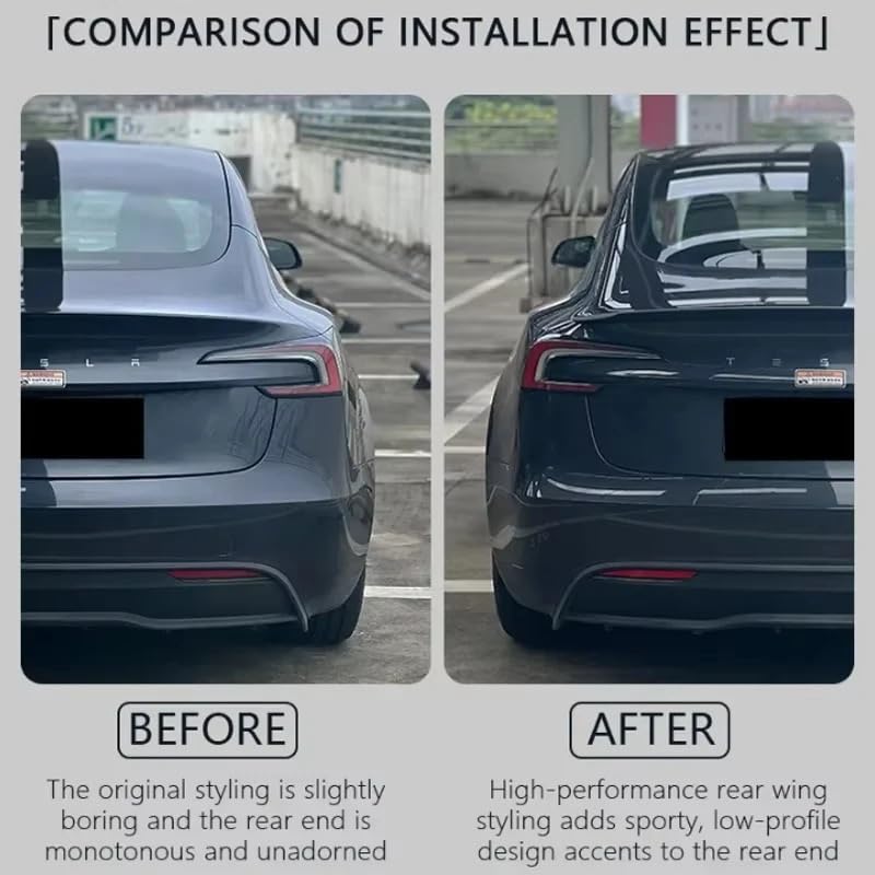 Becquet extérieur carbone pour Tesla Model 3 résistant aux UV et variations