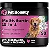 Pet honesty multivitamin dog supplement glucosamine chondroitin for dogs probiotics omega fish oil dog supplements vitamins dog vitamins for skin and coat allergies chicken 90 ct  urban country home decor