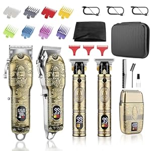 Soonsell Hair Clippers for Man T-Blade Trimmer Hair Shaver Set,Foil Shaver Trimmer，5 in1,EVA Storage Bag
