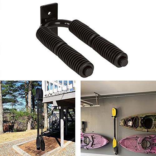 EastVita Sports Kayak Paddle Rack Boat Paddle Storage Rack Wall Mount Accessories Holder Organizer Paddle Accessories for Canoe, Paddle Board or Kayak Paddles Oar Hangers for Garage - Thumbnail 5