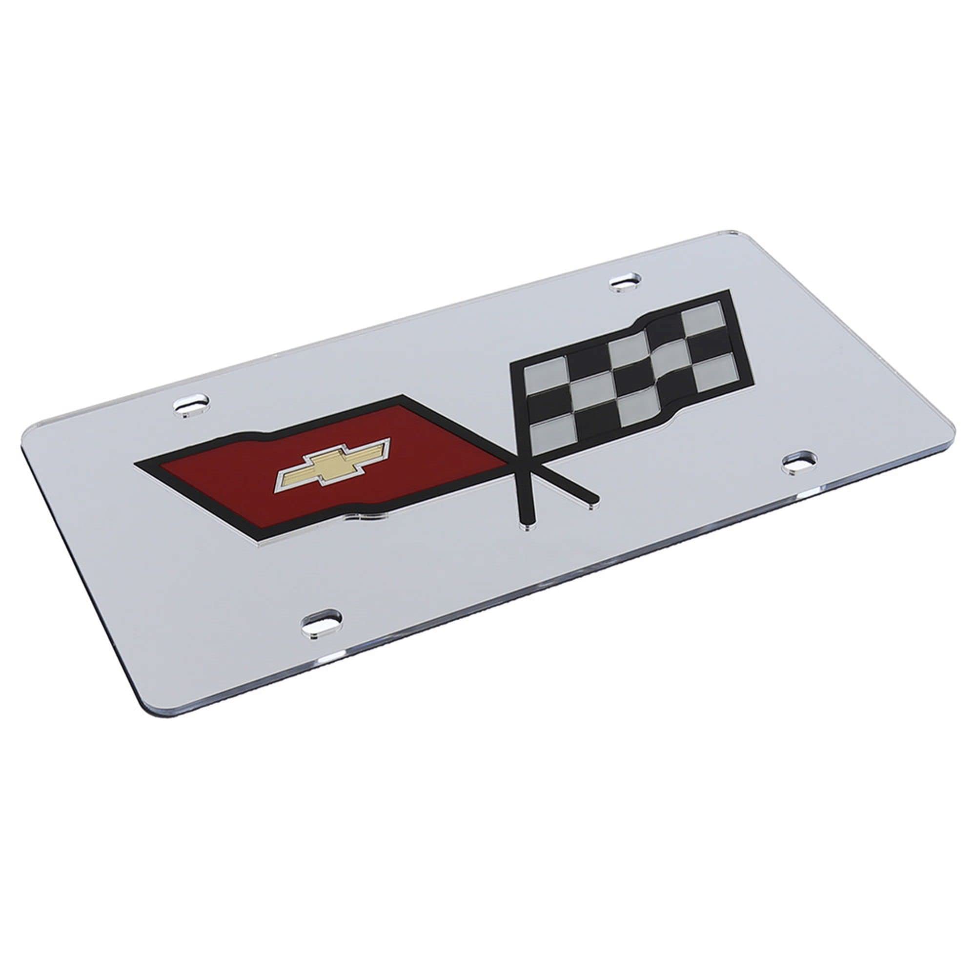 Eurosport Daytona Laser Tag License Plate for Corvette C3 (Chrome)