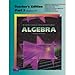 Algebra: Integrated Mathematics: Teacher's Edition Part 2: Chapters 7-13: the University of Chicago School Mathematics Project