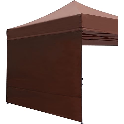 ABCCANOPY Instant Canopy SunWall 10x10 FT, 1 Pack Sidewall Only, Brown