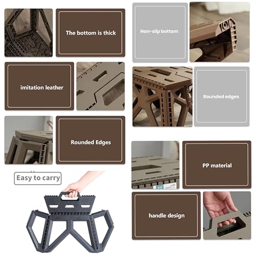 Image of Sevia Folding Step Stool, Heavy Duty Foldable Stool for Adults, Premium Portable Collapsible Plastic Step Stool, Non Slip Folding Stools for Kitchen Bathroom Bedroom