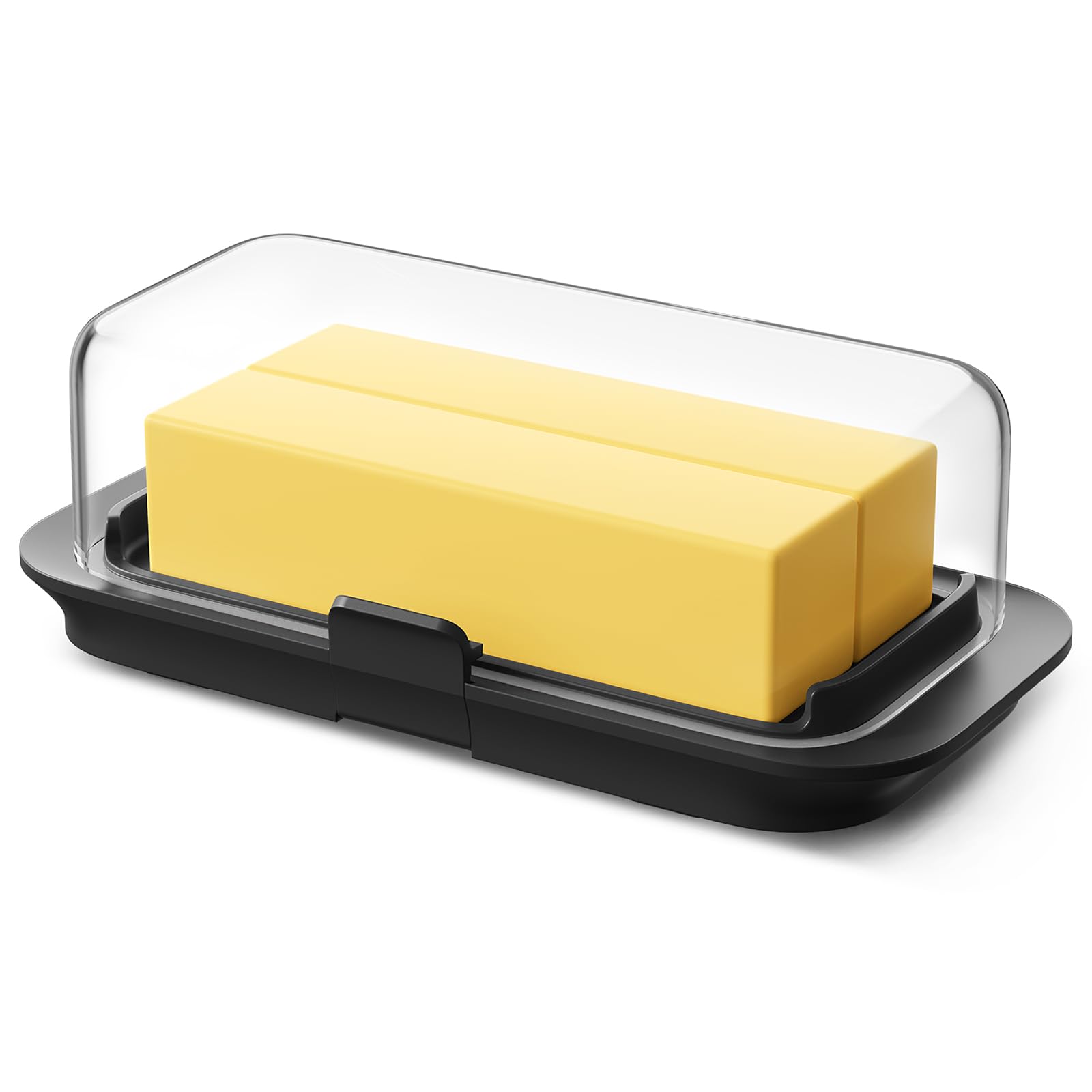 Pisol Burriera, per 250 g di burro, Grande Portaburro con Coperchio per Piano di Lavoro e Frigorifero, Ripiano Porta del Frigorifero, Portaburro Ermetico per Burro Europeo/Kerrygold/Burro Francese