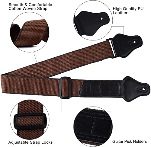 PIQIUQIU Sangle de Guitare Réglable en Coton Guitare Électrique Bandoulière Courroie de Guitare Confortable avec 3 Porte… - Les Beatles, Paul McCartney, John Lennon, RIngo Starr, George Harrison PIQIUQIU Sangle de Guitare Réglable en Coton Guitare Électrique Bandoulière Courroie de Guitare Confortable avec 3 Porte… – Image 7