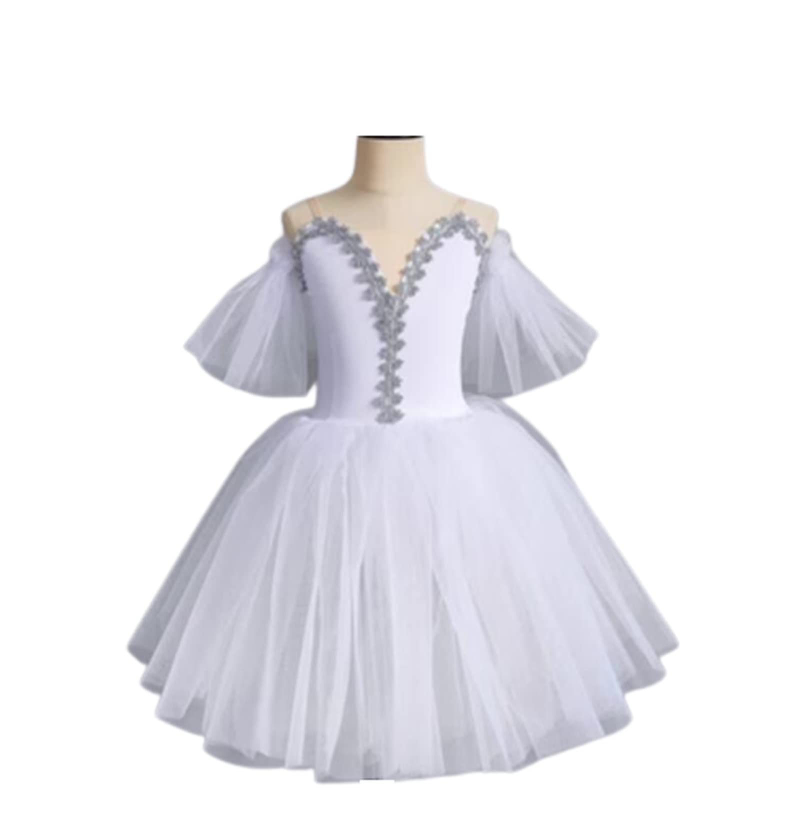 OTMYIGO Falda de tutú Ballet para Mujer, Vestido Largo niñas, Ropa actuación, Faldas Danza del Vientre Cisne, Traje competición Baile Bailarina Lago los cisnes